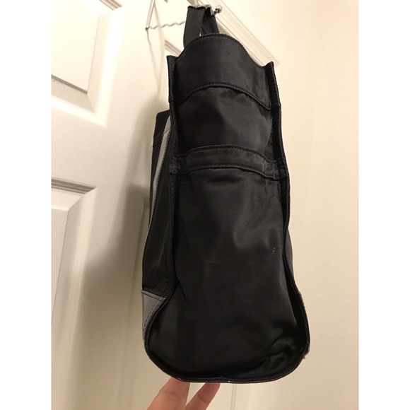 Tory Burch Tote Bag Black Patent Leather Nylon Large - Picture 7 of 16